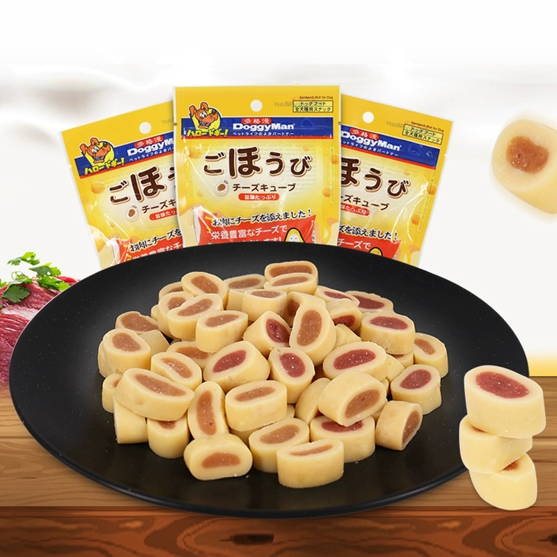 日本doggyman多格漫宠物狗零食 芝士奶酪夹心卷