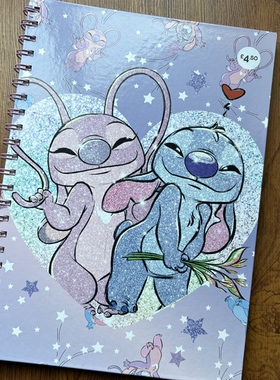 史迪仔外贸a4横线本紫色线条宽行距大本子记事本笔记本高货漂亮