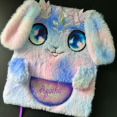 16k立体耳朵猫咪笔记本可爱毛绒考拉手账日记本学生100克记事本