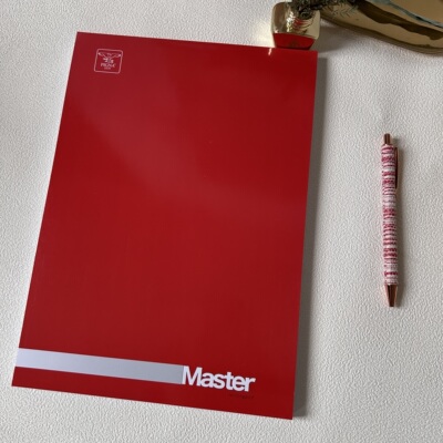 外贸a4空白本上翻手帐画画本光滑纸张简约纯色拍纸笔记本红本子