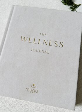 myga自填周日记划本健康打卡本自我关怀健康日记本外贸绒面烫金本
