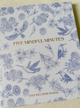 自填five mindful minutes外贸a5感恩本碎花高颜值日志本早晚日记