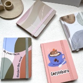 一合文具简约a6ins风笔记本子随身便携硬壳绑带笔记本格子手账本