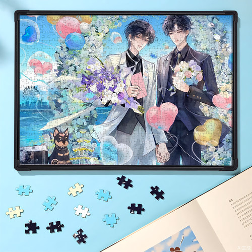 放学等我周边拼图1000片带相框高颜值治愈系男女同学拼装生日礼物