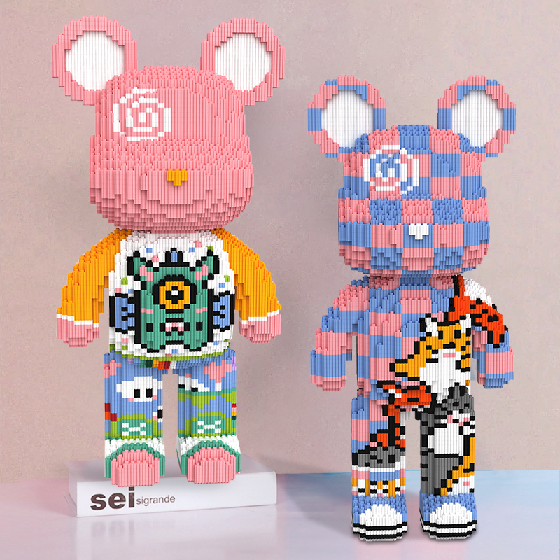 拼装暴力熊积木女孩系列益智玩具