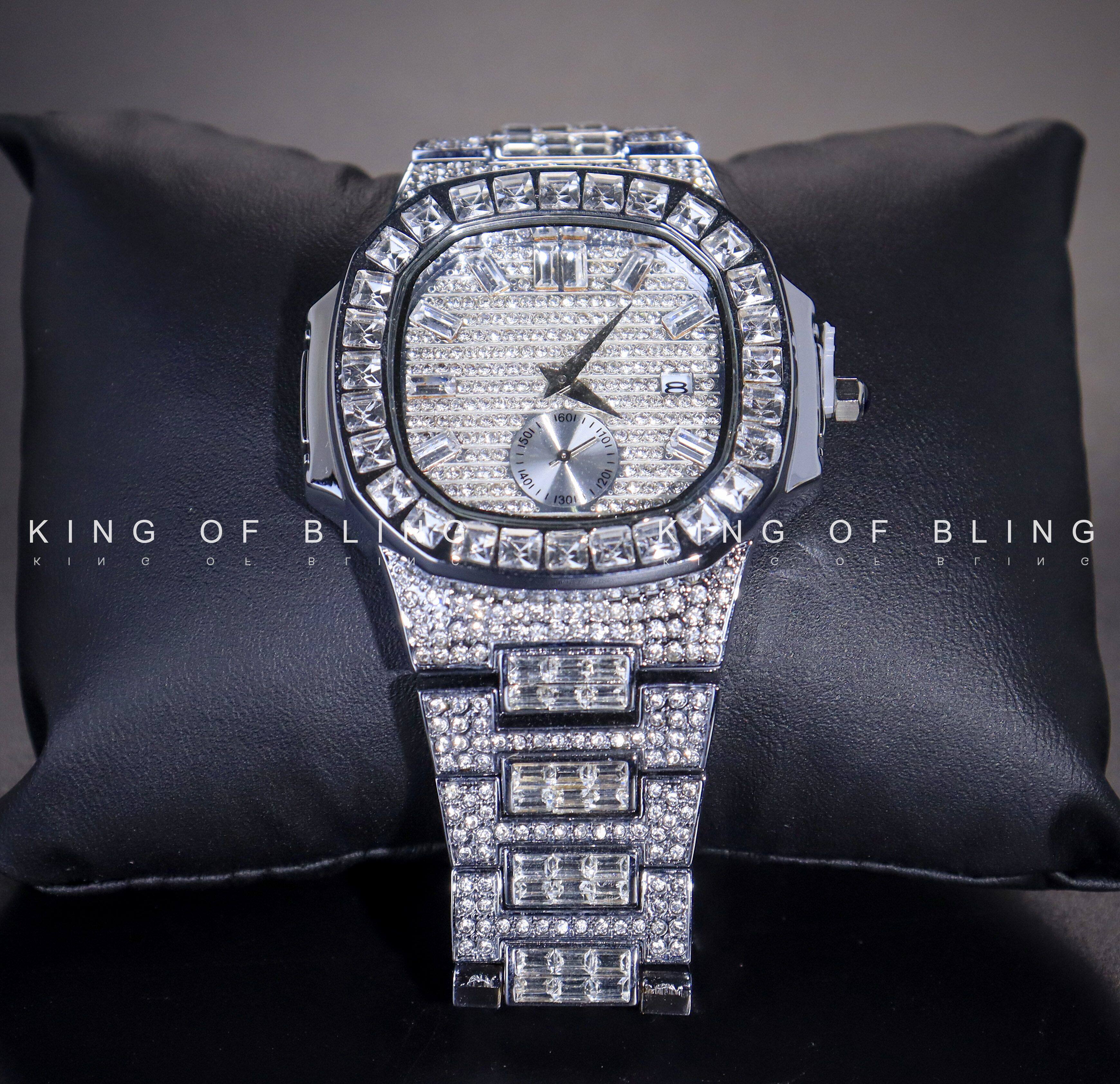 kingofbling嘻哈欧美pp满钻手表