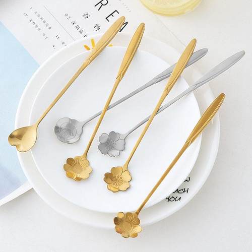 不锈钢创意樱花咖啡勺