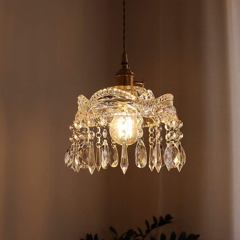 法式复古皇冠水晶玻璃吊灯