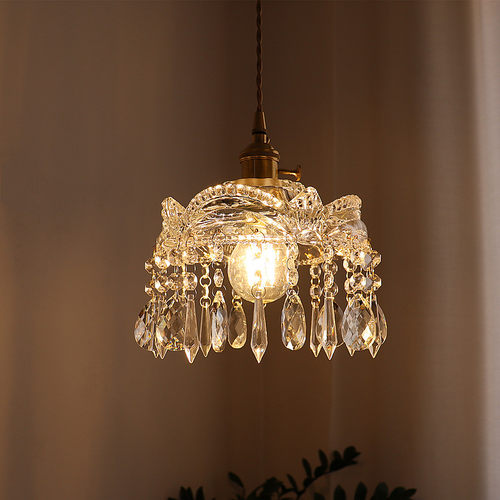 法式复古皇冠水晶玻璃吊灯