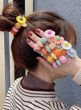 ins小雏菊森系百搭少女风橡皮筋