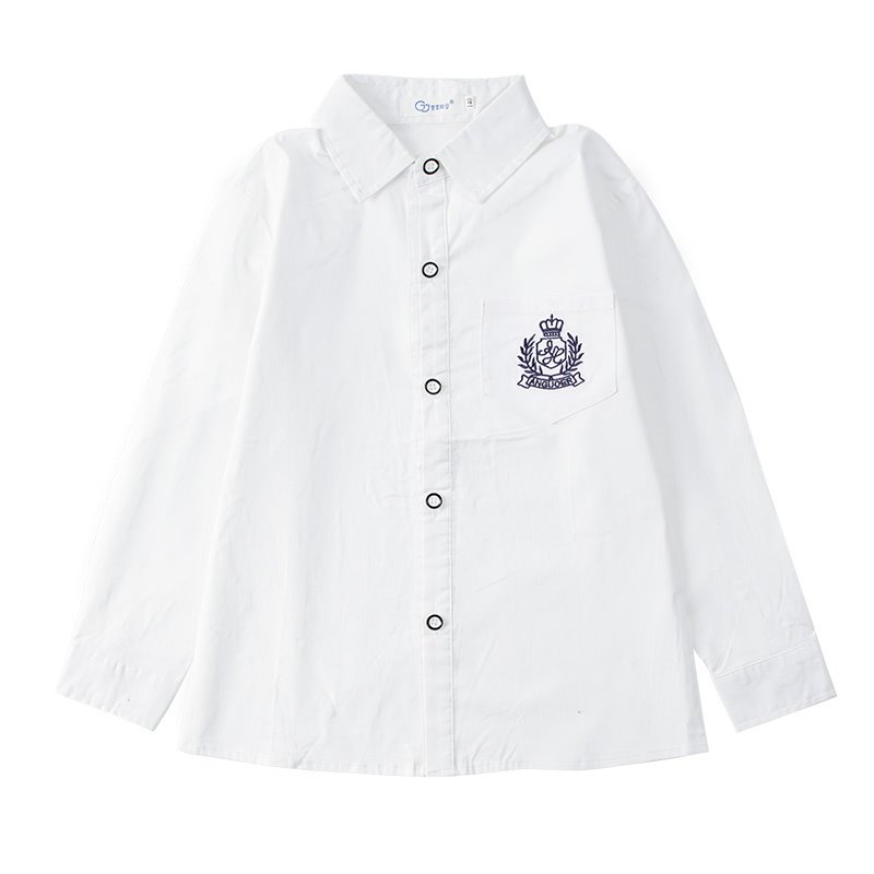 运动风班服礼服制服衬衫纯棉夏季大合唱浅蓝色春秋季儿童西裤背心