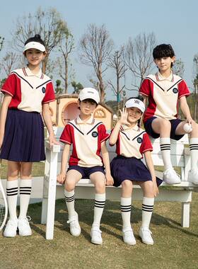 新品学院风班服薄款中小学生入园照运动会表演夏季套装亲子装六一