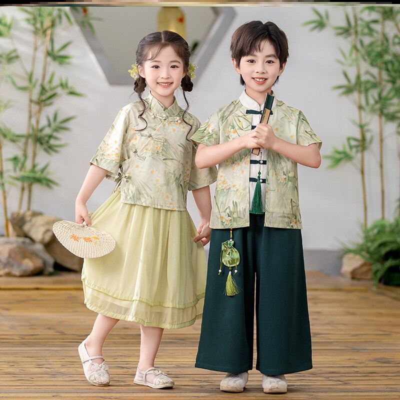 小学生班服合唱班小礼服蓬蓬裙纯棉比赛拍照衣服运动套装英伦风