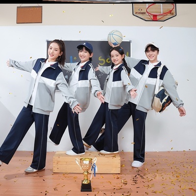 江西省吉安市万安县中小学生统一校服秋冬装冲锋衣三件套班服套装