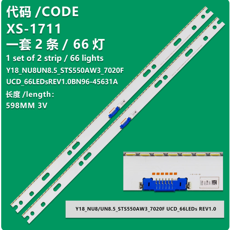适用三星UA55NU8000JXXZ灯条BN61-15535A屏CY-SN055FLAV3H电视机