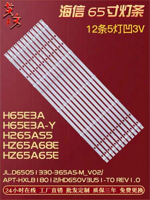 适用海信HZ65A65E H65E3A-Y H265AS5 HZ65A52 HZ65A55 灯条背光凹