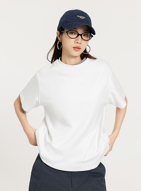 BuPaiDui 夏季亲肤棉感短袖T恤发泡印花logo舒适运动男女同款