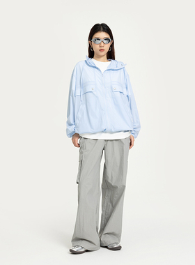 BuPaiDui凉感透气UPF50+原纱连帽防晒服夏季新款运动宽松上衣外套