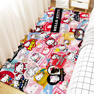 卡通三丽鸥地垫可爱少女心宿舍卧室大面积床边毯房间门口耐脏脚垫