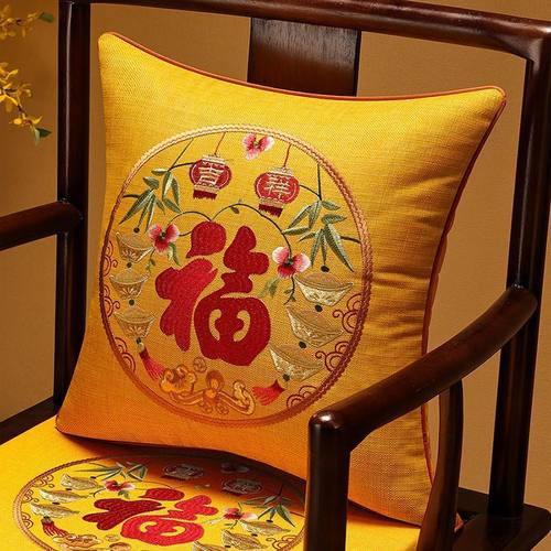 新款中式沙发大抱枕中国风靠枕大靠背垫客厅靠背垫枕