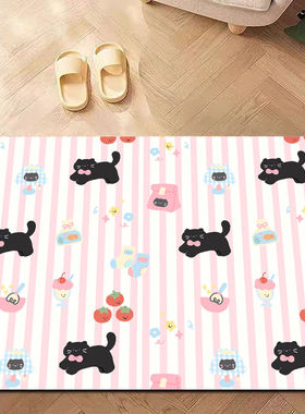 卡通可爱猫狗硅藻泥地垫浴室卫生间吸水防滑脚垫客厅房间门口垫子