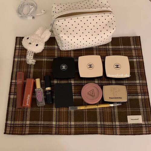 美拉德棕色系棉麻桌布曲奇格纹餐巾桌垫桌面布置ins风高级背景布