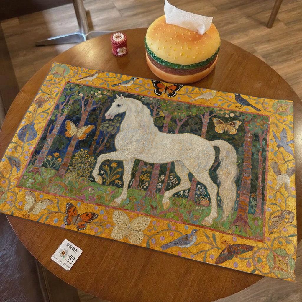 蝴蝶和马棉麻桌布ins风新款装饰餐桌垫布拍照复古长方形背景盖布