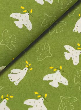 奶油信鸽春日绿色系桌布高颜值DIY布料娃娃衣服卧室家居桌面桌布