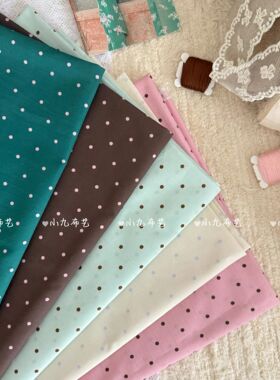 韩系ins风桌布薄荷绿可爱波点布料大肠发圈美拉德装饰拍照背景布