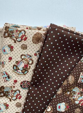 鼠鼠演奏团波点格桌布布料客厅拍照装饰桌布手工diy布艺包包布料