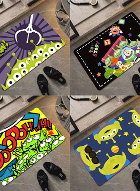 硅藻泥吸水地垫卡通玩具总动员地垫卧室浴室防滑脚垫进户进门地垫