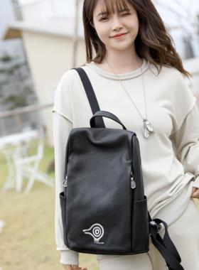 双肩背包头层牛皮鸟牌2025新款男女士通勤包休闲百搭时尚户外9144