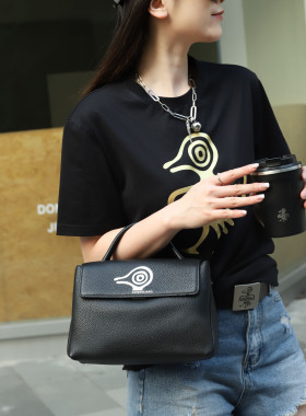 单肩斜挎手提包头层牛皮鸟牌2025新款女士通勤包休闲百搭时尚9192