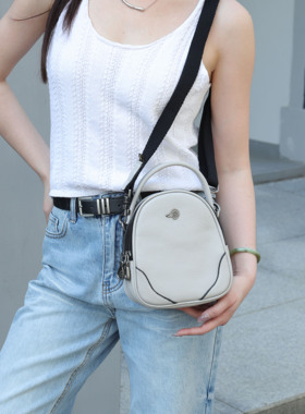 单肩斜挎包头层牛皮原创设计女士通勤包休闲百搭时尚9302