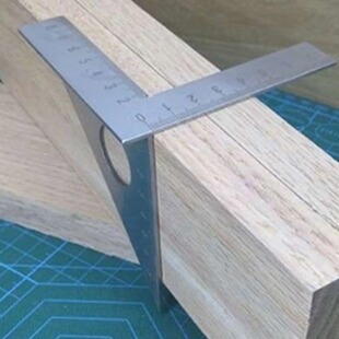 3D立体三角尺厘米 90度45度加厚角尺 铝合金木工测量直角尺