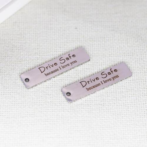 1pcsDrive carefully because I love you 不锈钢DIY饰品配件