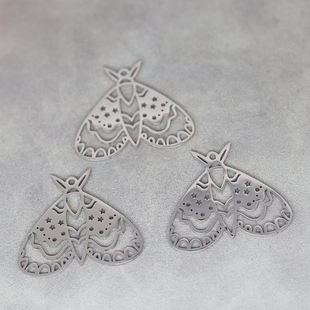 不锈钢天蛾飞蛾吊坠DIY项链手工制作饰品配件