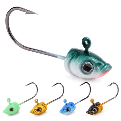 路亚铅头钩 鱼头软鱼铅头钩防挂底路亚钩3.5g 5g 7g软饵用JIG鱼钩