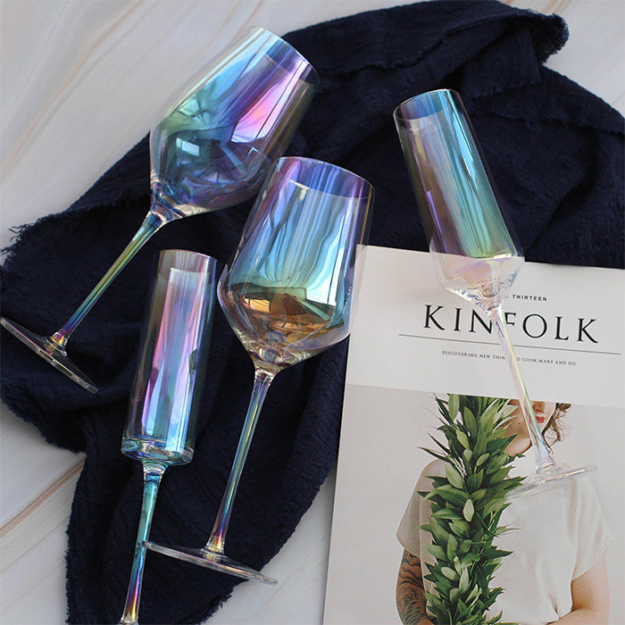 纯手工吹制幻彩玻璃离子镀彩虹水晶高脚杯红酒杯香槟杯欧式套装|ruв категории посуда, до дна/бокал/вино, бокал - от Buy2taobao.com для оказания профессиональной услуги покупки агента Taobao