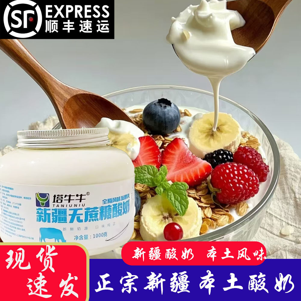 新疆酸奶无蔗糖酸奶正宗塔牛牛酸奶原味特产奶皮子冰淇淋风味酸奶