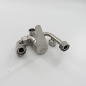 全铜电热水器混水阀开关冷热混合U型出水龙头淋浴器配件双控挂墙