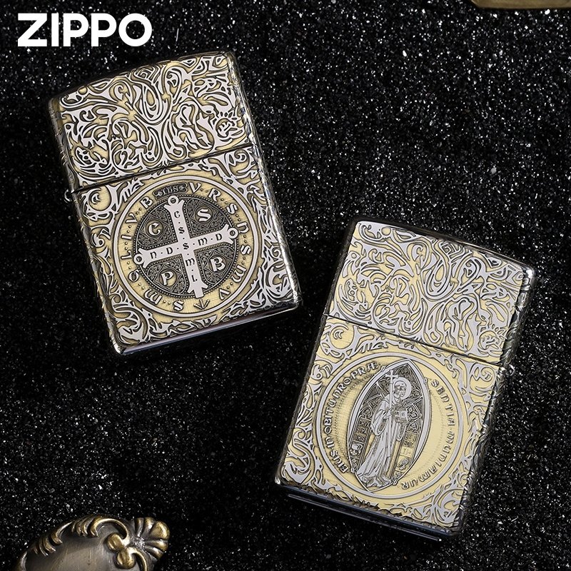 zippo正版打火机 康斯坦丁牧师恶灵挽歌地狱神探银色收藏雕刻男士