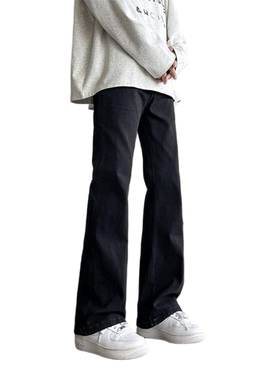 美式弯刀微喇叭复古牛仔裤