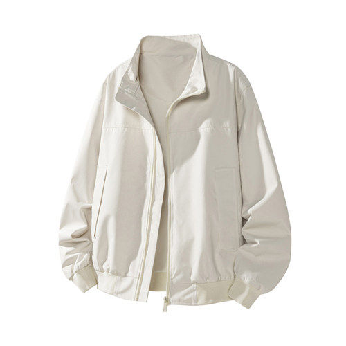 经典美式基础款百搭外套男女同款复古版型立领夹克