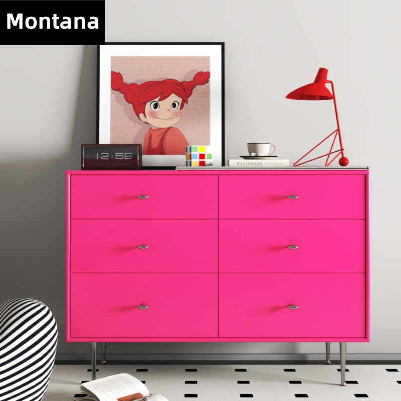 Montana 六斗柜中古实木多抽九斗柜储物收纳抽屉复古柜卧室床尾柜