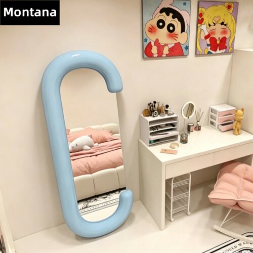 Montana 全身镜壁挂家用卧室挂墙异形椭圆形奶油风试衣穿衣镜定制