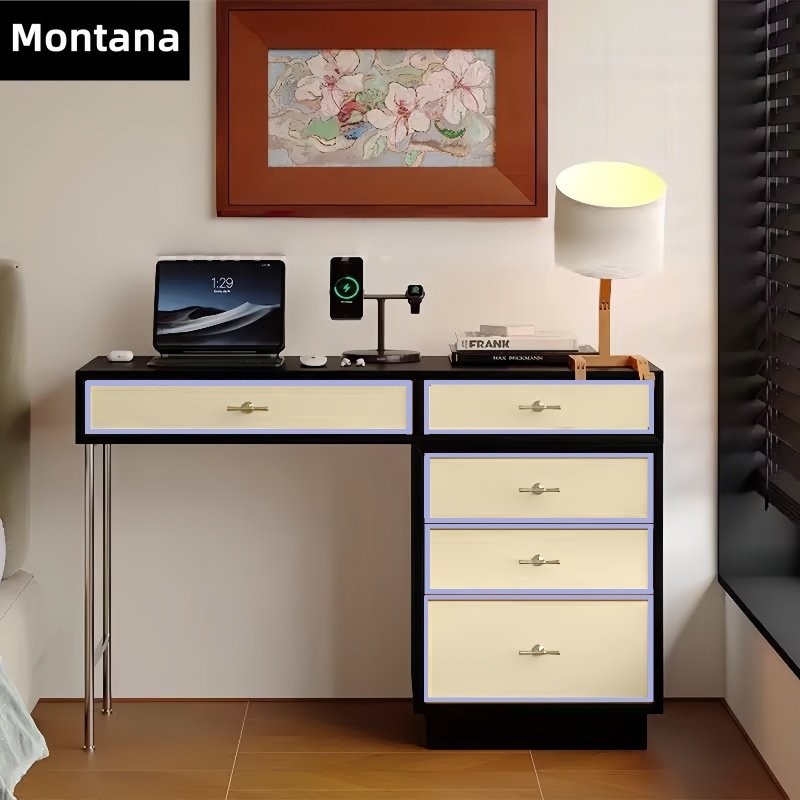 Montana 中古风梳妆台撞色储物桌子小户型复古烤漆妆台定制化妆桌