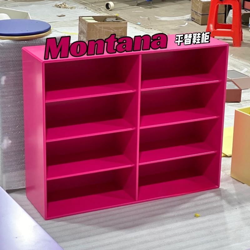 Montana 多巴胺中古鞋柜彩色大容量入户门口储物边收纳柜定制烤漆