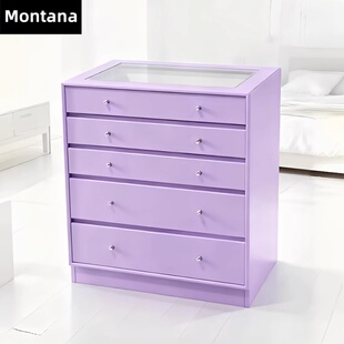 Montana 多巴胺衣帽间中岛柜灯光收纳柜中古展示斗柜珠宝首饰柜子