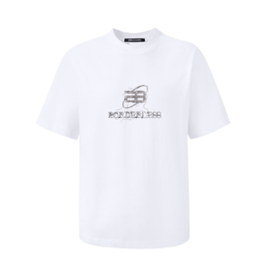 BODLSSCNTR 230G印花潮牌透气短袖 上衣情侣同款 百搭T恤 2025夏季